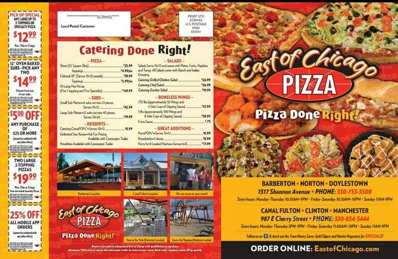 East of Chicago - Canal Fulton, OH menu_pic