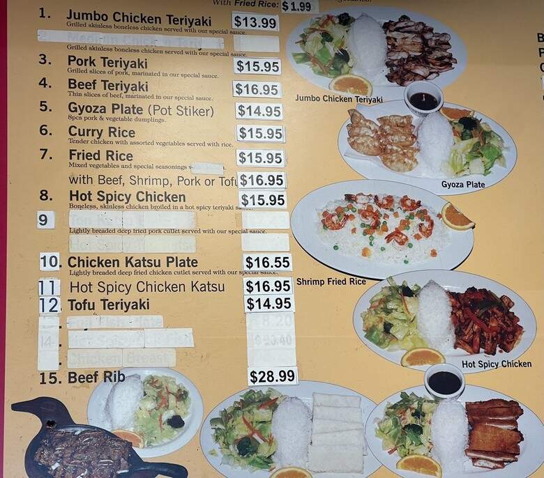 Fuji Teriyaki - Centralia, WA menu_pic