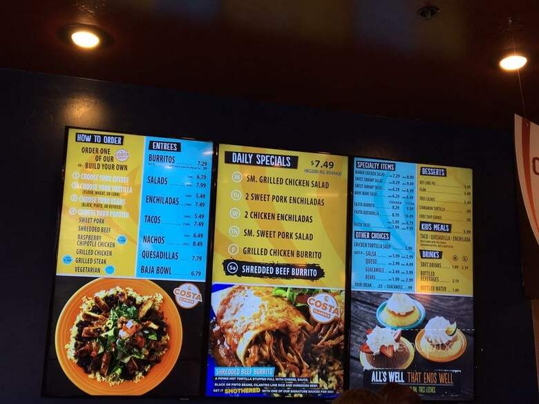 Costa Vida - Farmington, NM menu_pic
