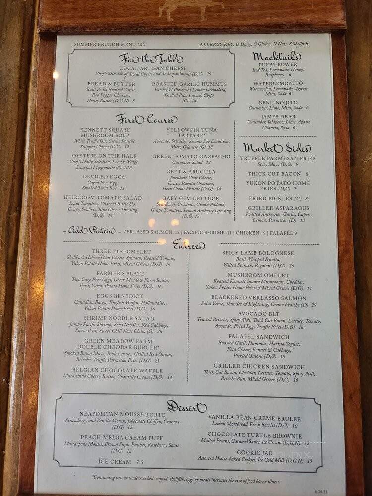 White Dog Cafe - Wayne, PA menu_pic