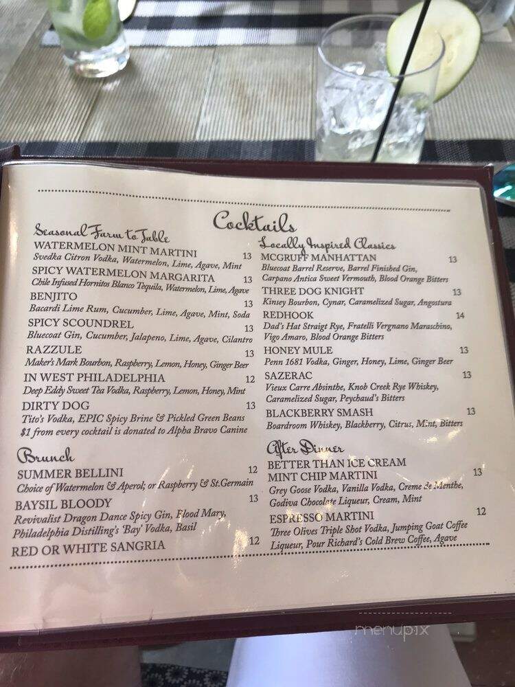 White Dog Cafe - Wayne, PA menu_pic