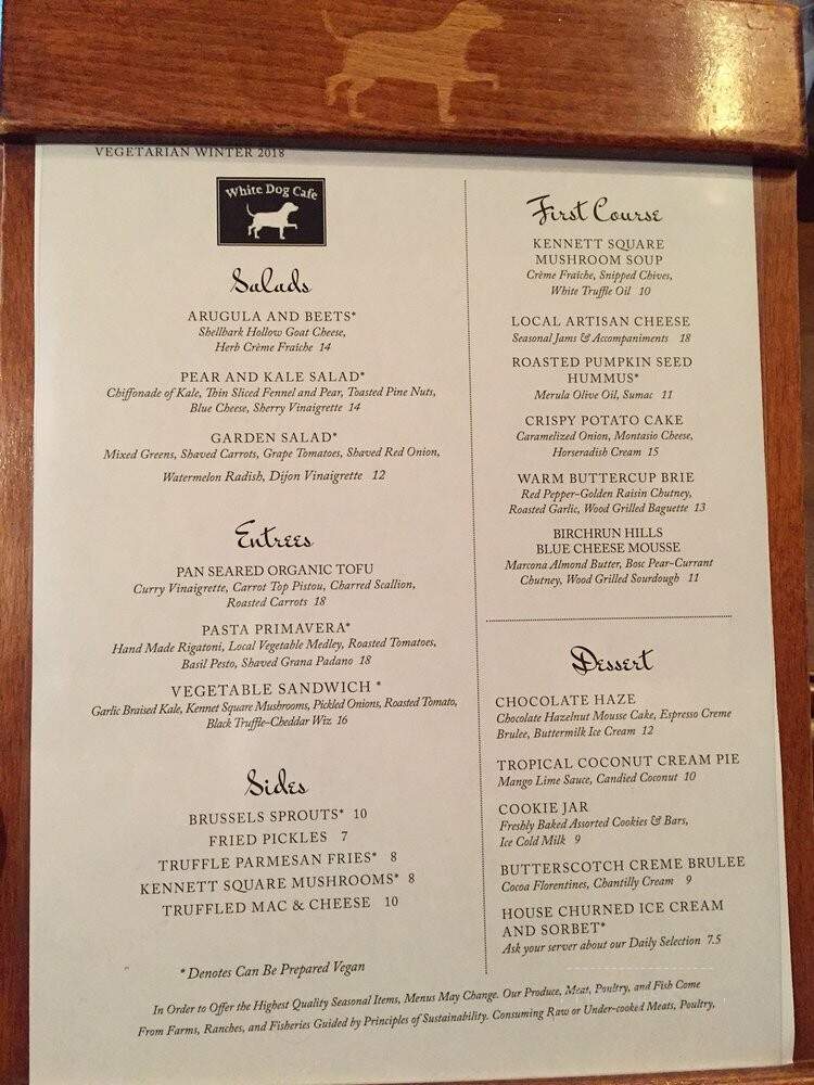 White Dog Cafe - Wayne, PA menu_pic