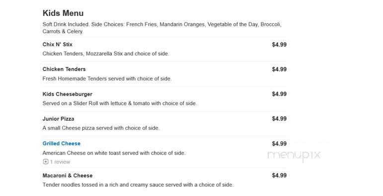 Bill Bateman's Bistro - New Freedom, PA menu_pic