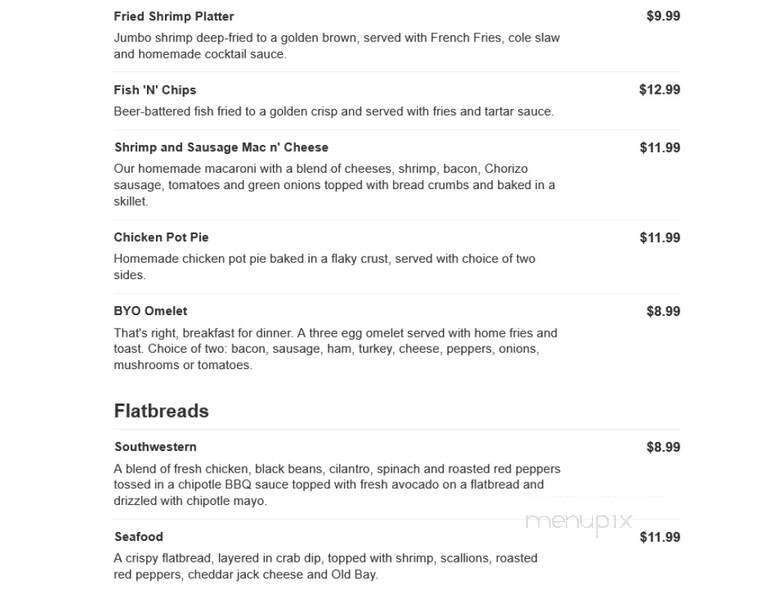 Bill Bateman's Bistro - New Freedom, PA menu_pic