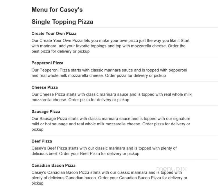 Caseys Carry Out Pizza - London, OH