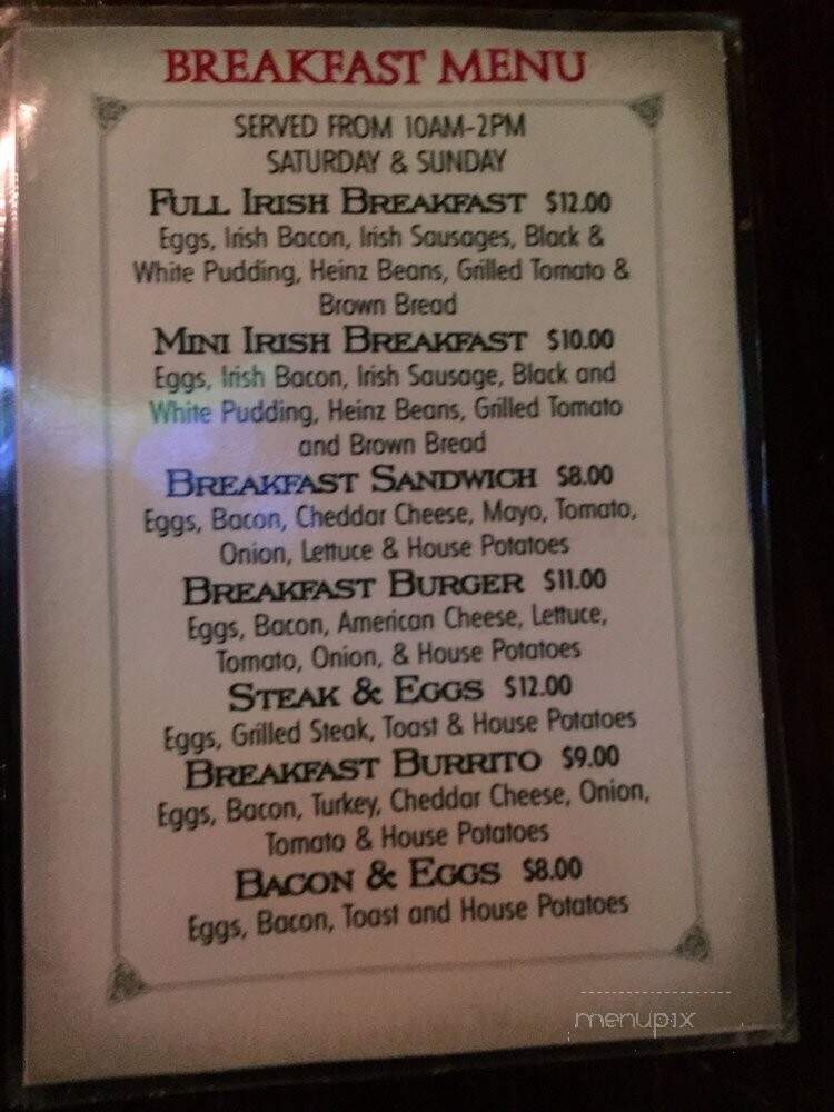 Irelands 32 - Van Nuys, CA menu_pic