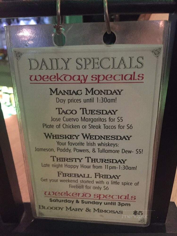 Irelands 32 - Van Nuys, CA menu_pic