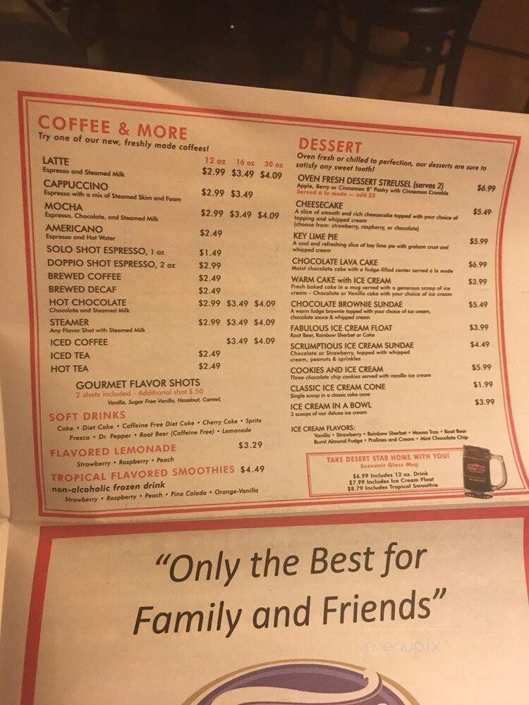 Desert Star Playhouse - Murray, UT menu_pic