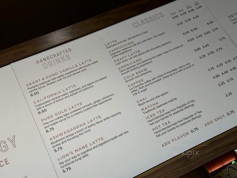Bristol Cafe - Palm Desert, CA menu_pic