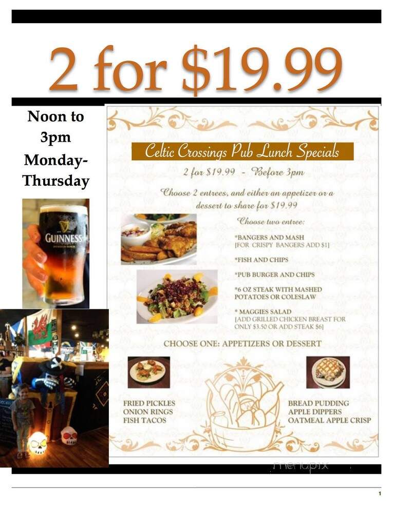 Celtic Crossings Pub - Prescott, AZ menu_pic