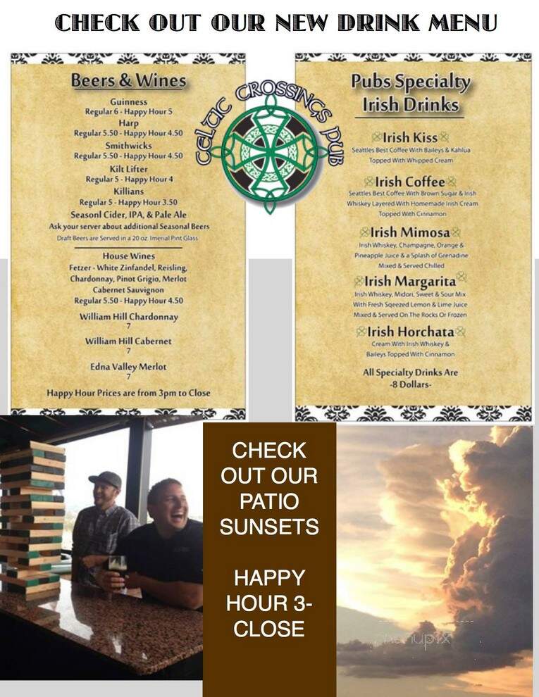 Celtic Crossings Pub - Prescott, AZ menu_pic