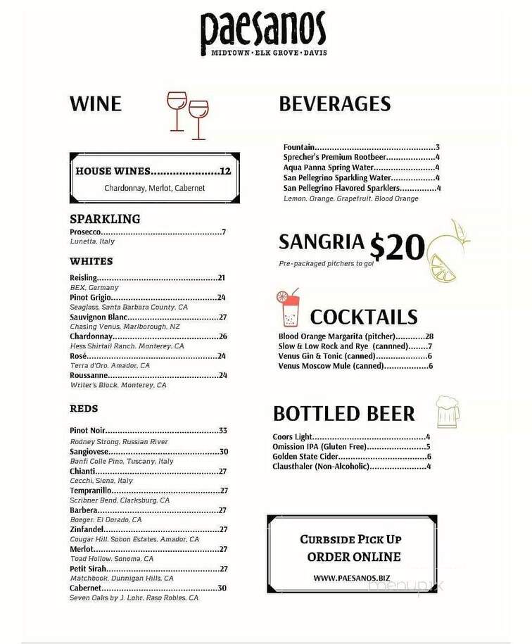 Paesanos - Davis, CA menu_pic