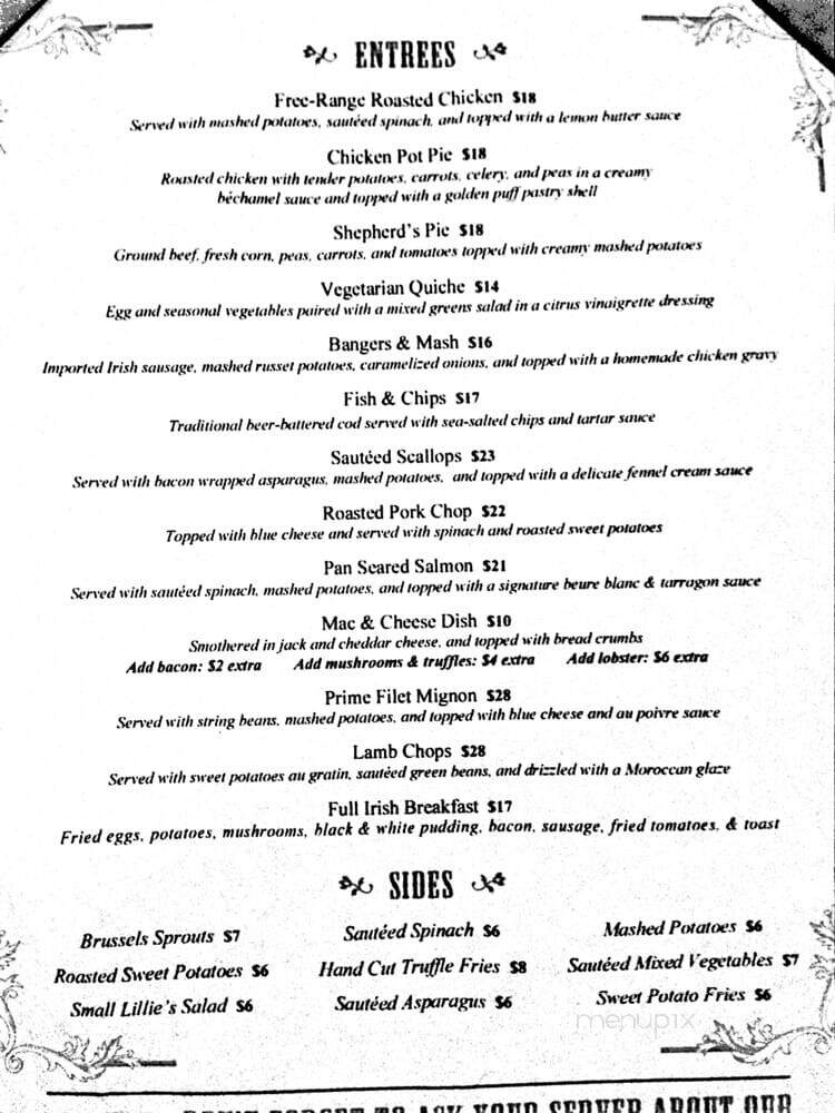 Lillie's Times Square - New York, NY menu_pic