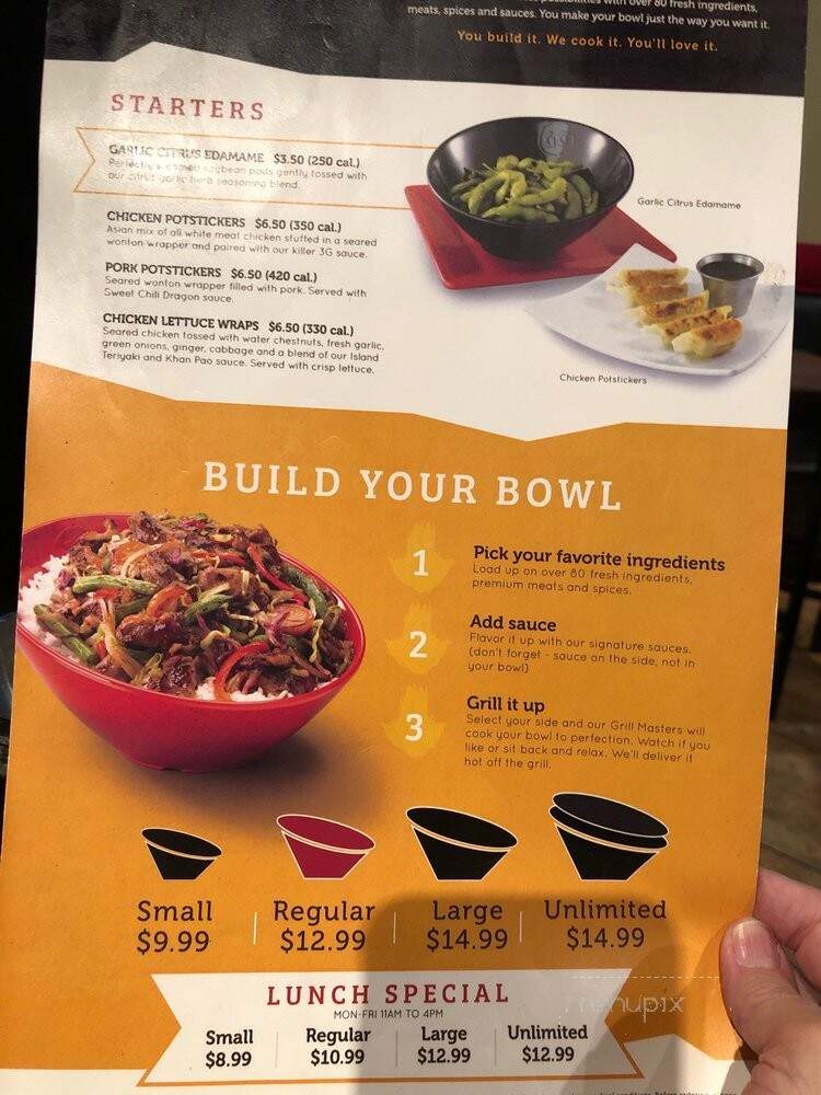 Genghis Grill - Greenville, SC menu_pic