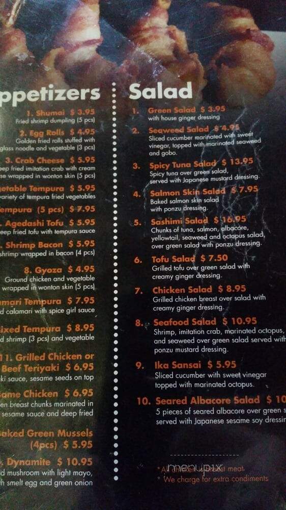 Sushi Planet - Westlake Village, CA menu_pic