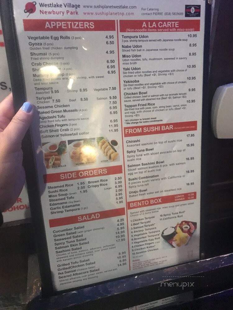 Sushi Planet - Westlake Village, CA menu_pic