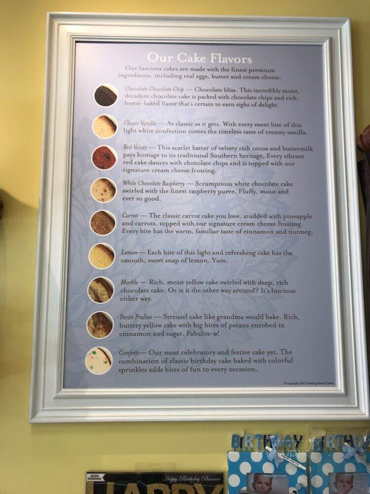 Nothing Bundt Cakes - Roseville, CA menu_pic