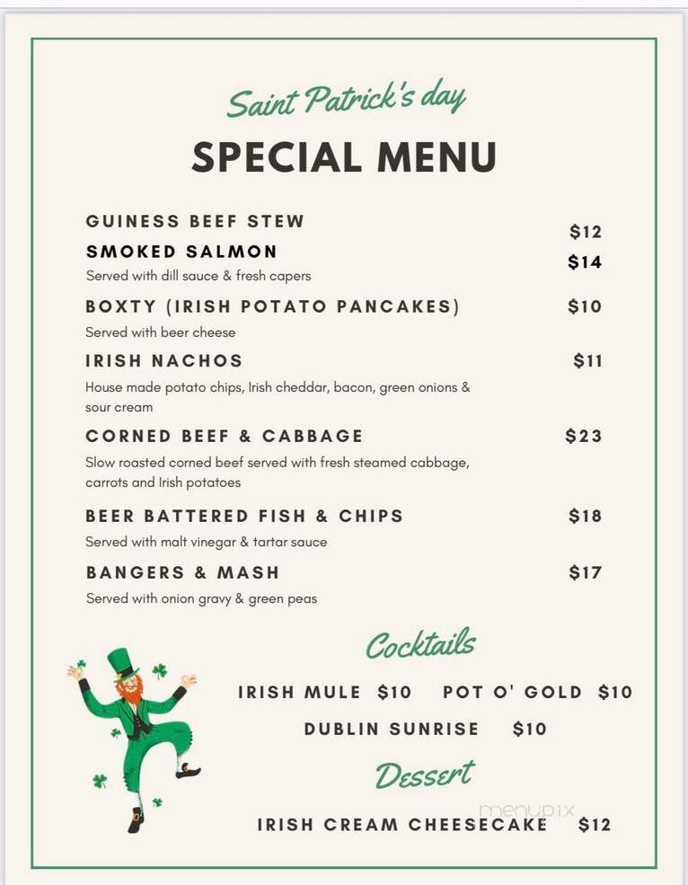 Hamilton's Food Spirits - Dalton, GA menu_pic