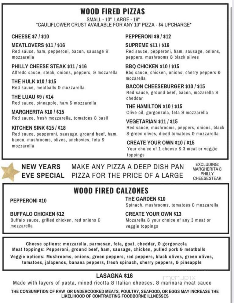 Hamilton's Food Spirits - Dalton, GA menu_pic