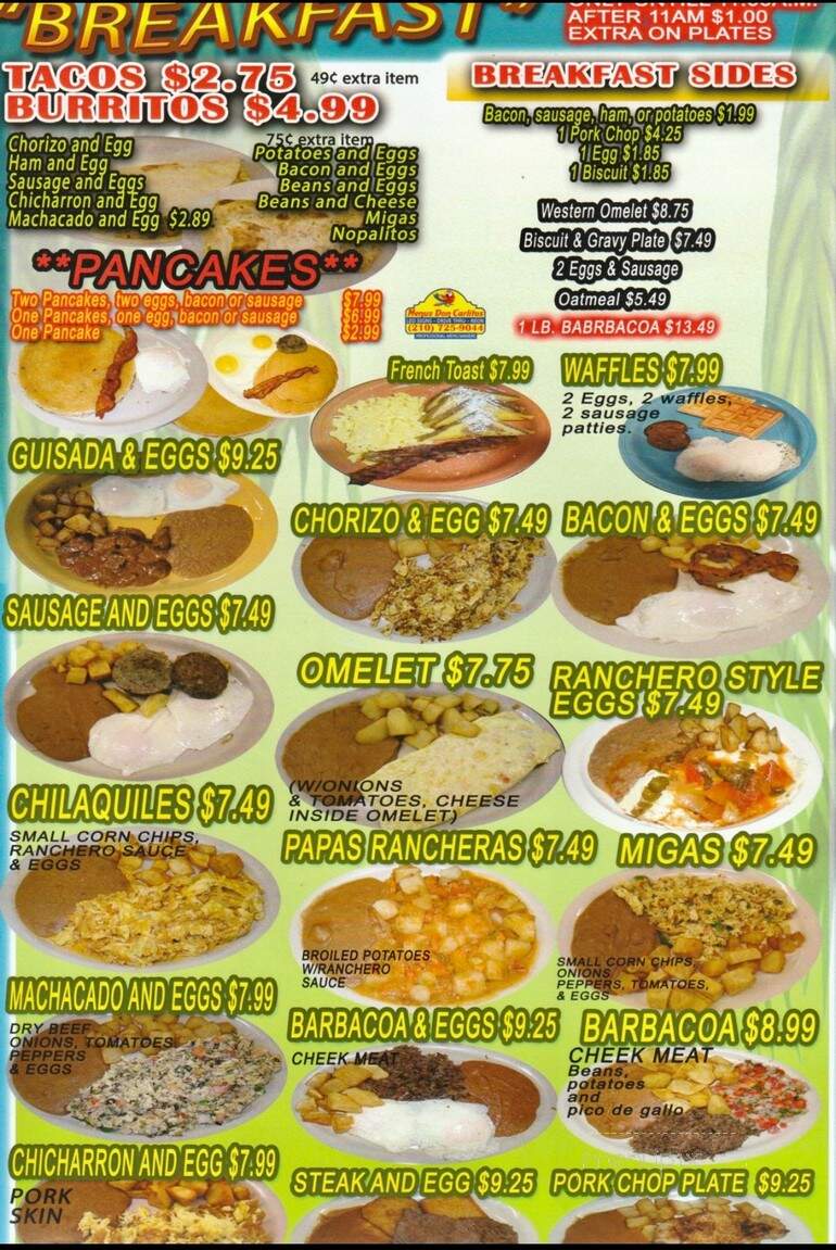 La Palma mexican Restaurant #2 - Corpus Christi, TX menu_pic