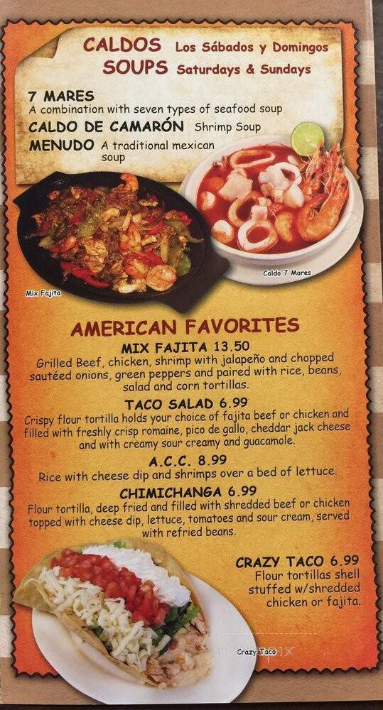 La Taqueria - Fuquay Varina, NC menu_pic