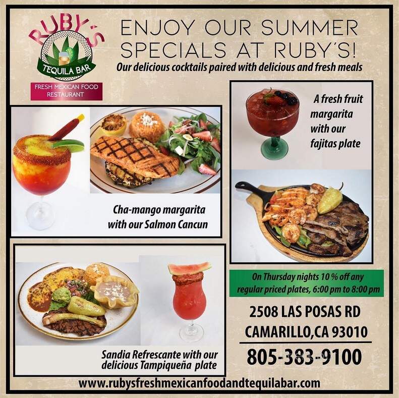 Rudy's Mexican Restaurant - Camarillo, CA menu_pic