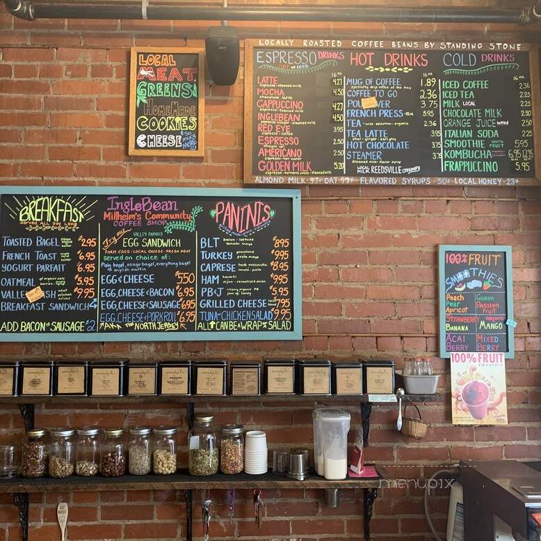 The IngleBean Coffee House - Millheim, PA menu_pic