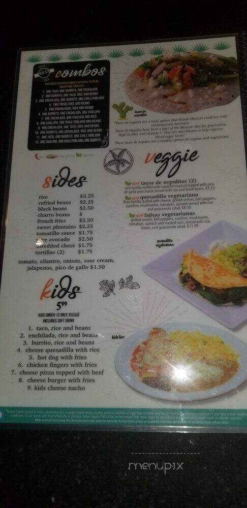 El Sol Mexican Bar Grill - Smyrna, GA menu_pic