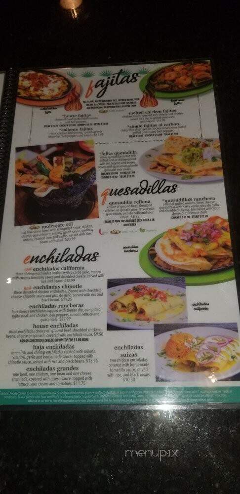 El Sol Mexican Bar Grill - Smyrna, GA menu_pic