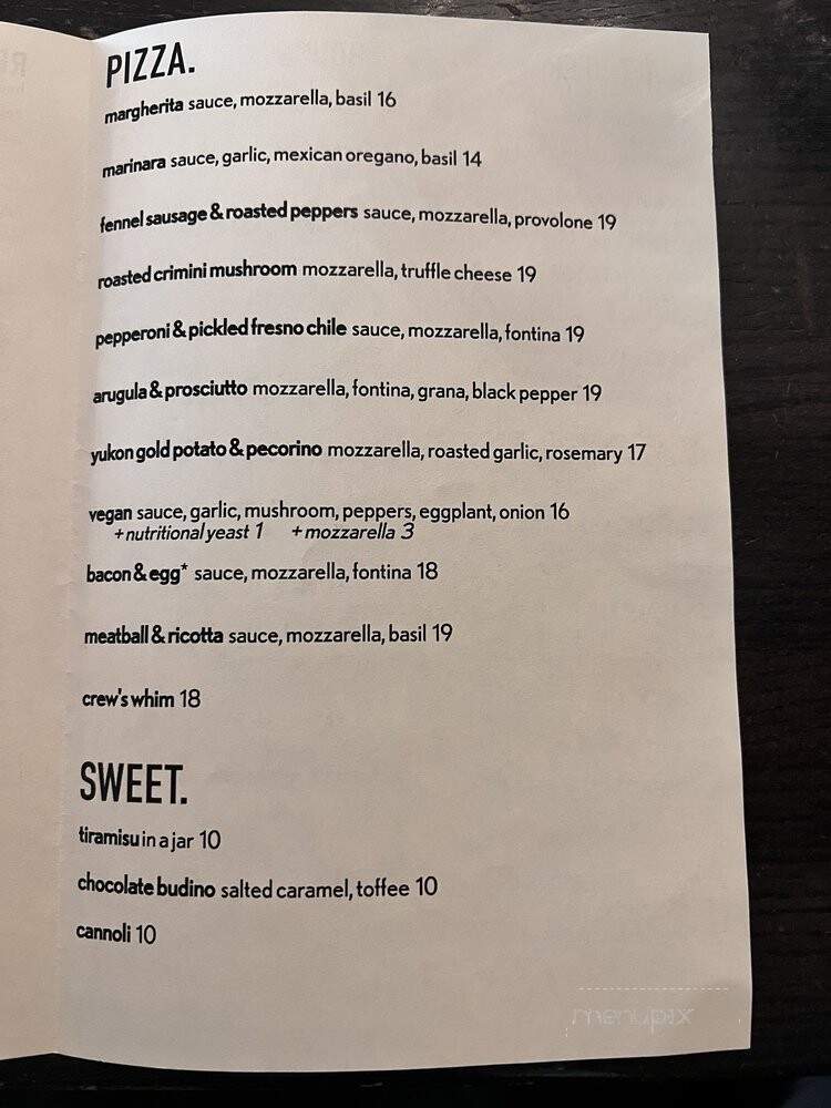 REILLY Craft Pizza & Drink - Tucson, AZ menu_pic