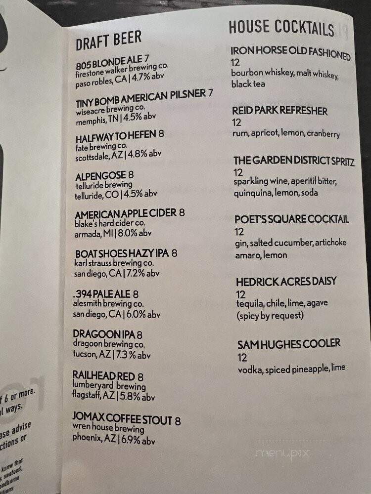 REILLY Craft Pizza & Drink - Tucson, AZ menu_pic