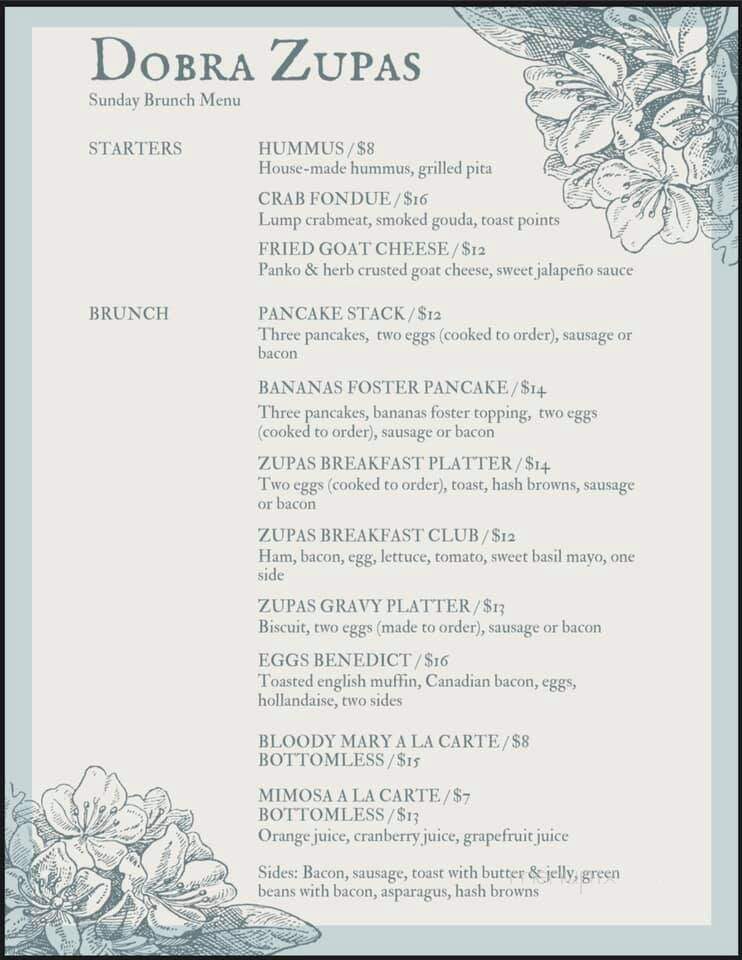 Dobra Zupas - Beckley, WV menu_pic