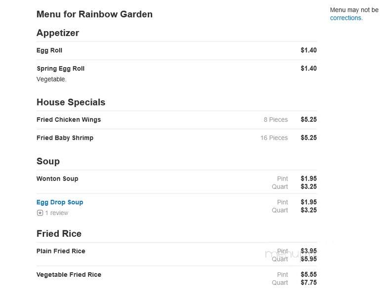 Rainbow Garden Chinese Restaurant - Rocky Mount, NC