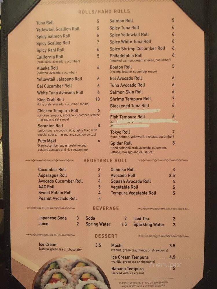 Akita Fine Japanese Cuisine - Moosic, PA menu_pic