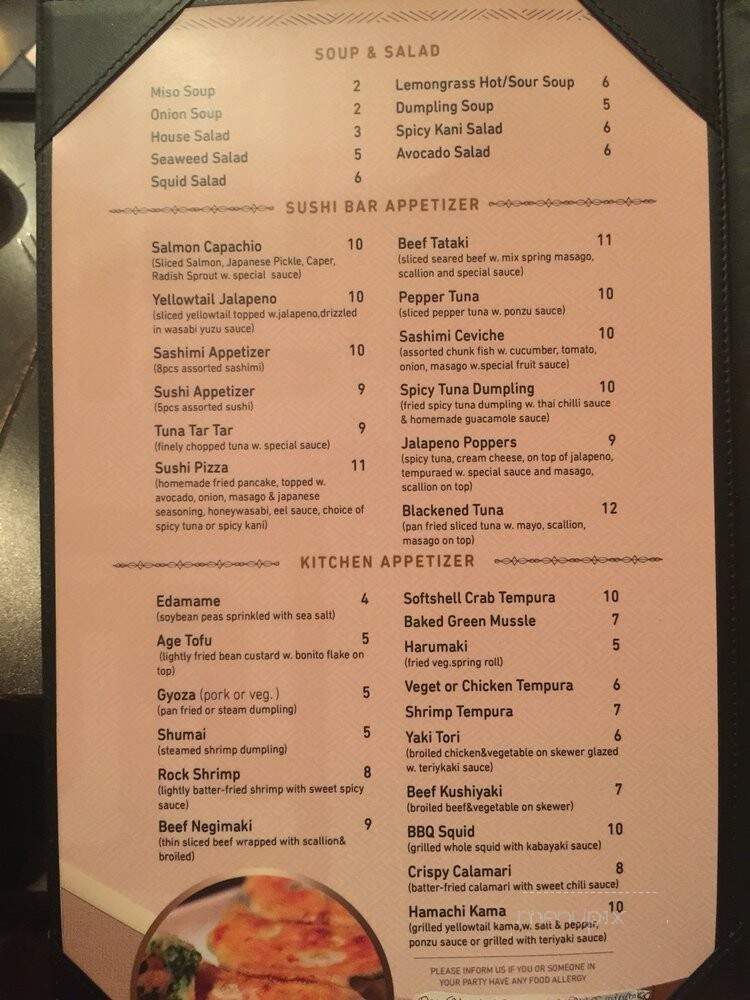 Akita Fine Japanese Cuisine - Moosic, PA menu_pic