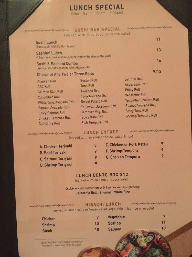 Akita Fine Japanese Cuisine - Moosic, PA menu_pic
