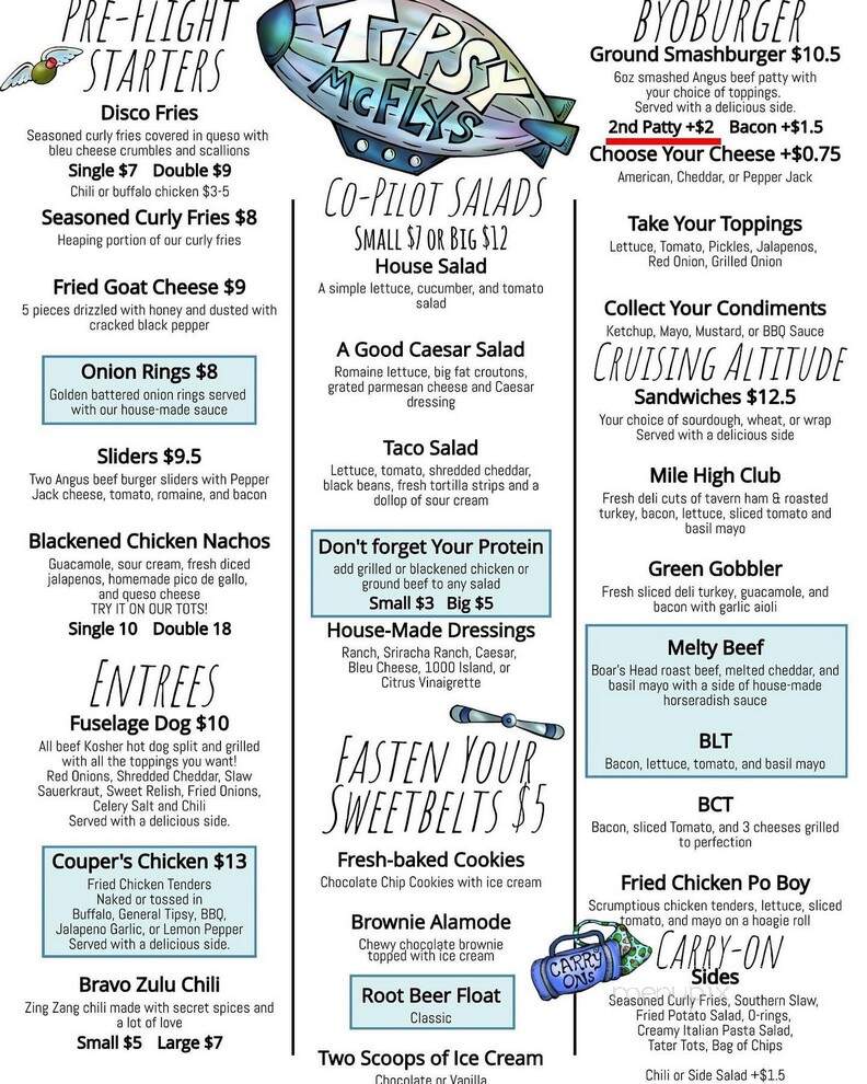 Tipsy McSway's - Brunswick, GA menu_pic