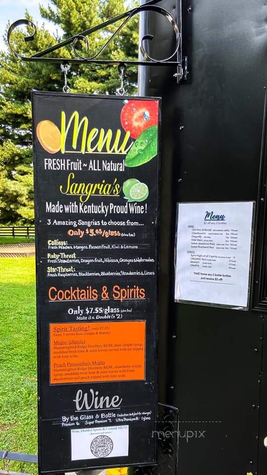 Chrisman Mill Vineyards - Nicholasville, KY menu_pic