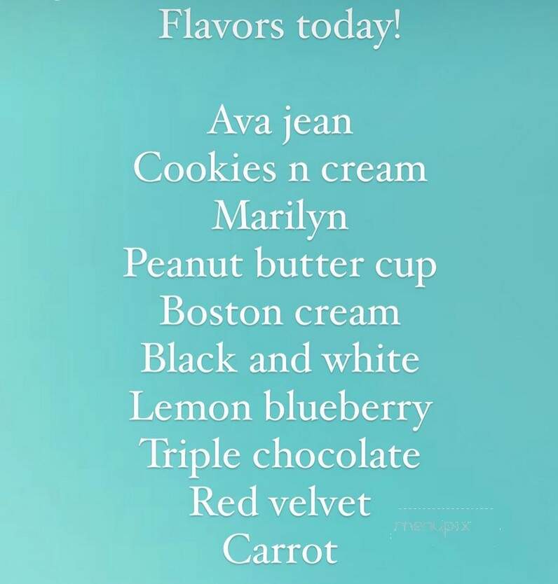 Sweet City Cupcakes - St Augustine, FL menu_pic