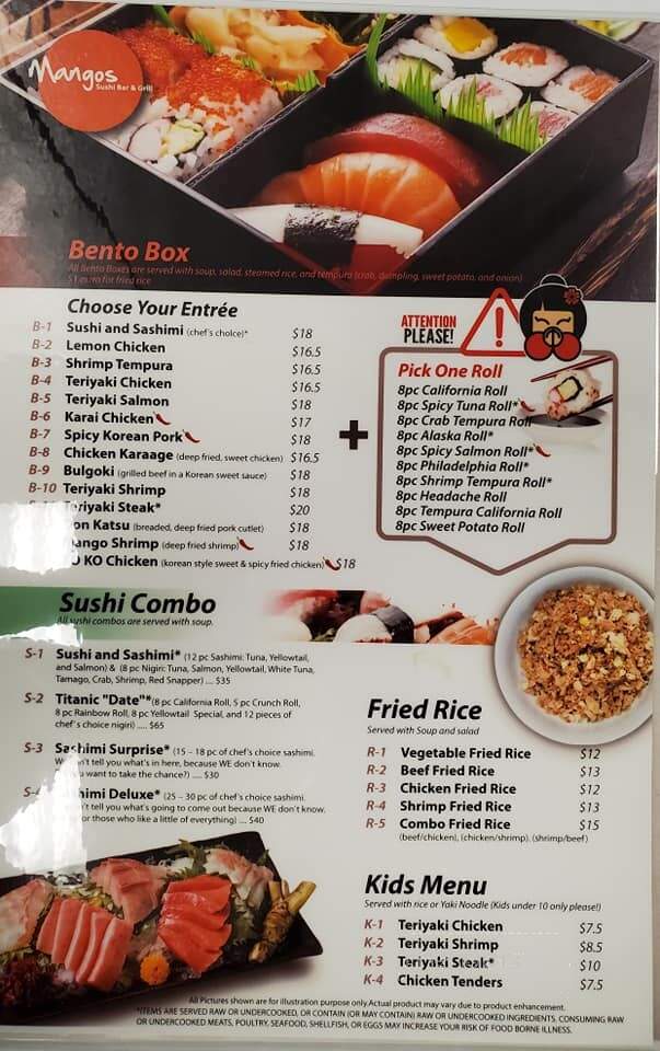 Mango's Sushi and Sports Bar - Acworth, GA menu_pic