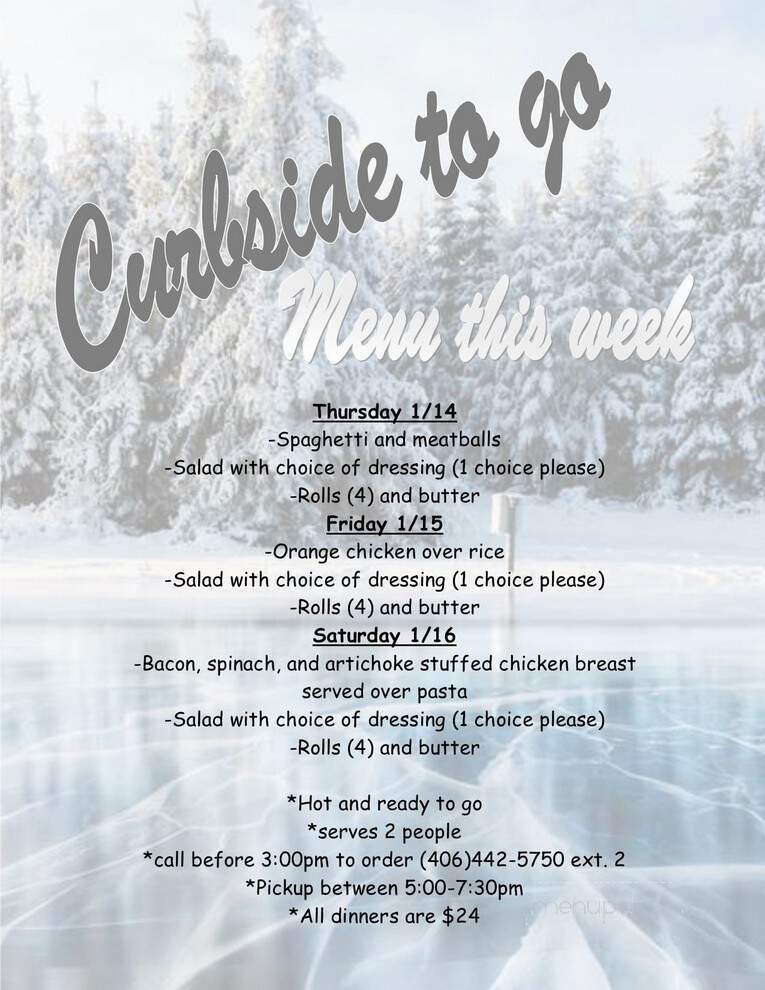 Green Meadow Country Club - Helena, Mt menu_pic