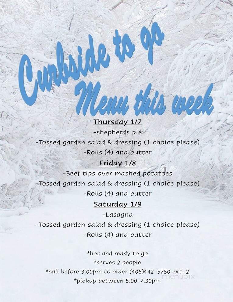 Green Meadow Country Club - Helena, Mt menu_pic