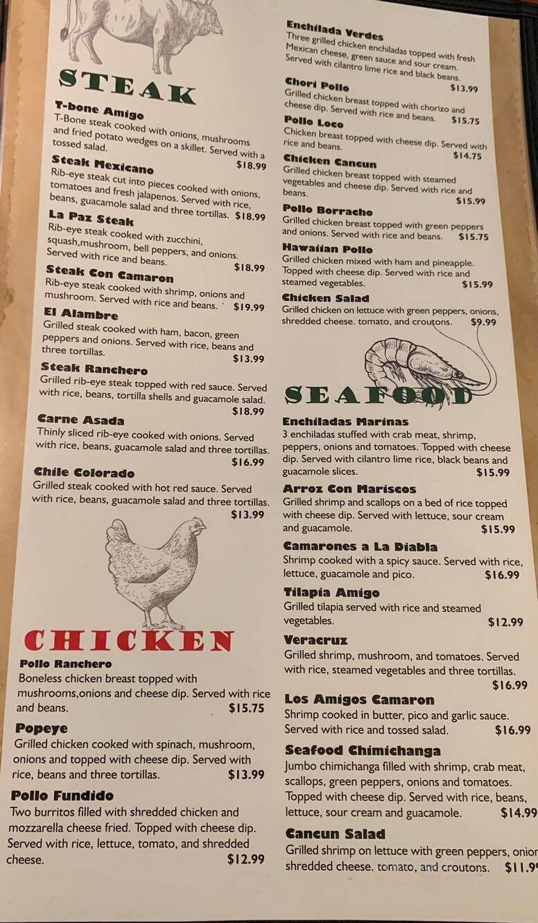 Los Amigos - Charleston, WV menu_pic