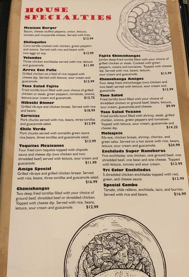 Los Amigos - Charleston, WV menu_pic