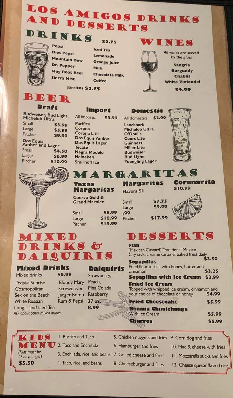 Los Amigos - Charleston, WV menu_pic