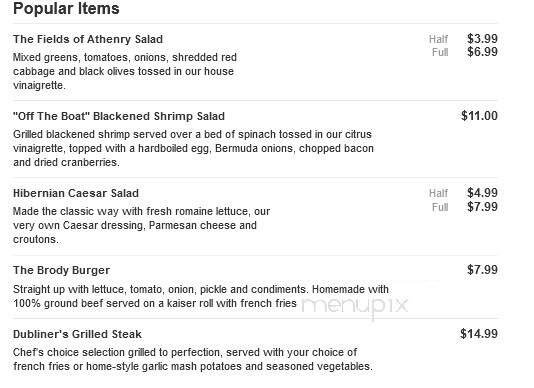The Lucky Dublin - Carteret, NJ menu_pic