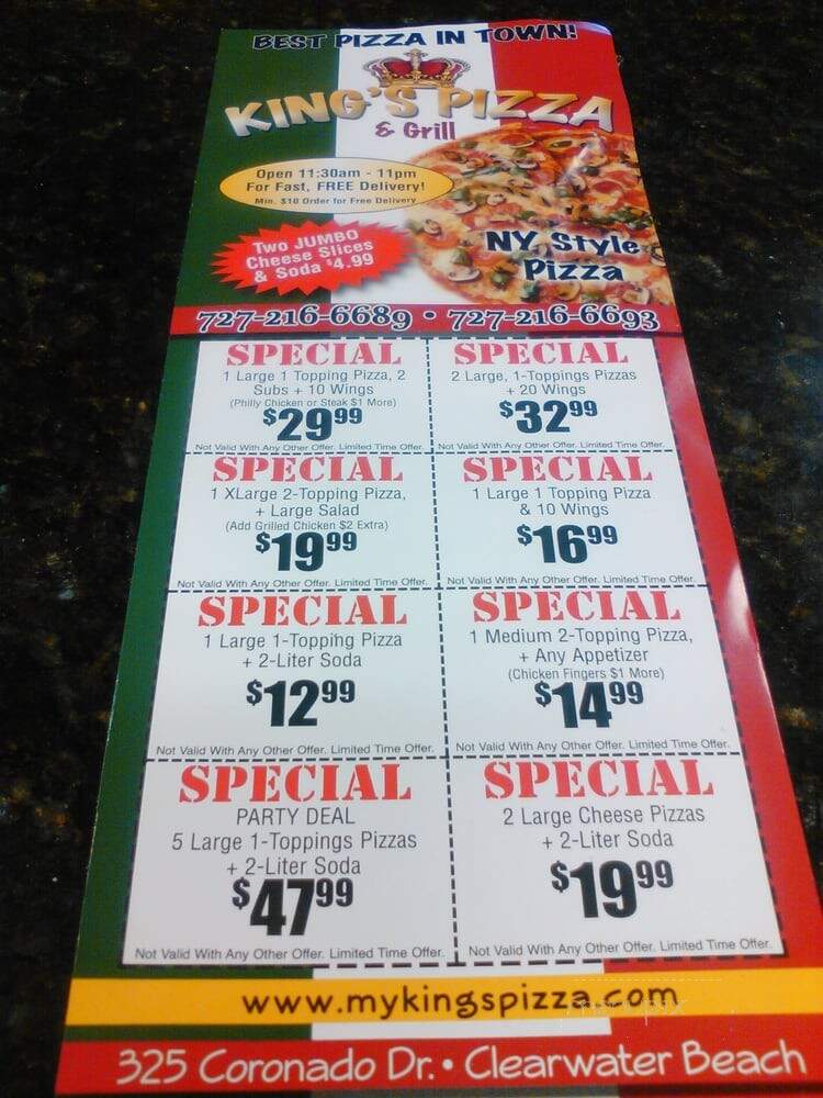 King's Pizza - Clearwater, FL menu_pic