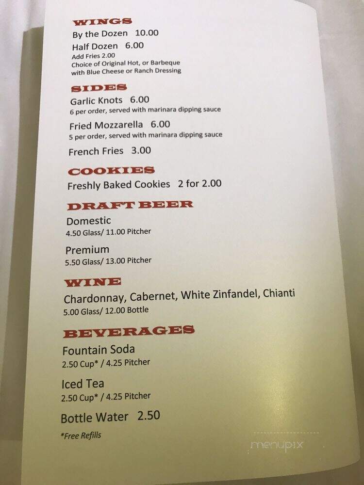 Rosso Oro's Pizzeria - Los Angeles, CA menu_pic