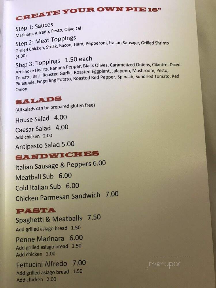 Rosso Oro's Pizzeria - Los Angeles, CA menu_pic