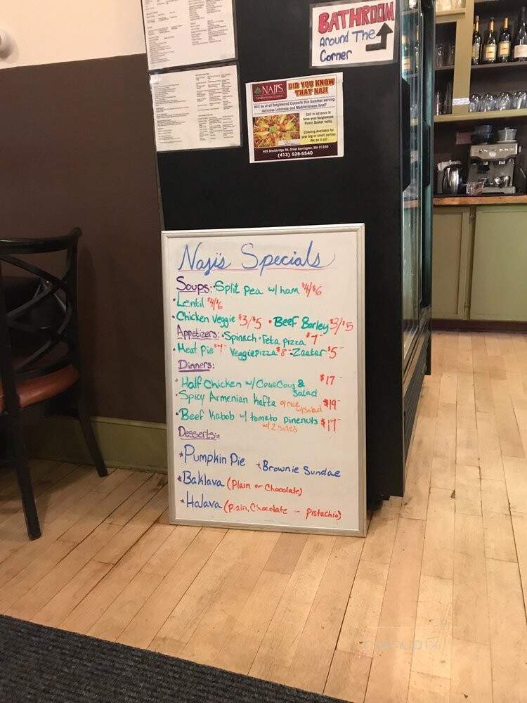 Naji's - Great Barrington, MA menu_pic